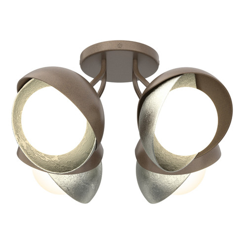 Brooklyn Brooklyn 4-Light Double Shade Semi-Flush in Bronze (39|121376-SKT-05-85-GG0711)