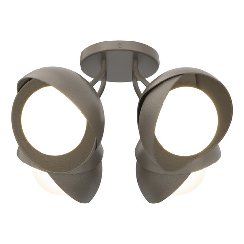 Brooklyn Brooklyn 4-Light Double Shade Semi-Flush in Dark Smoke (39|121376-SKT-07-07-GG0711)