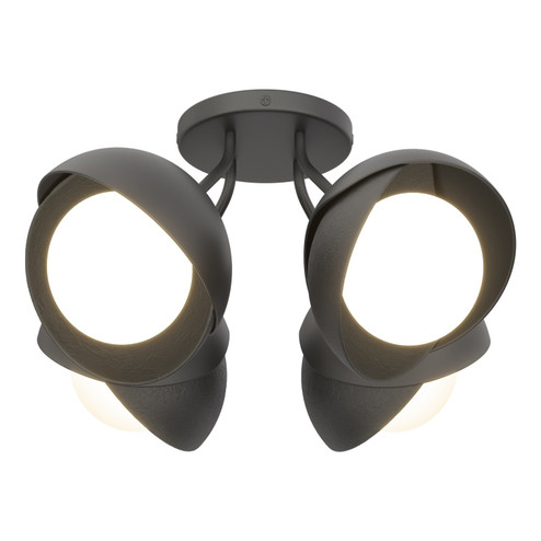 Brooklyn Brooklyn 4-Light Double Shade Semi-Flush in Black (39|121376-SKT-10-10-GG0711)