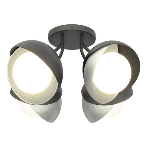 Brooklyn Brooklyn 4-Light Double Shade Semi-Flush in Black (39|121376-SKT-10-82-GG0711)