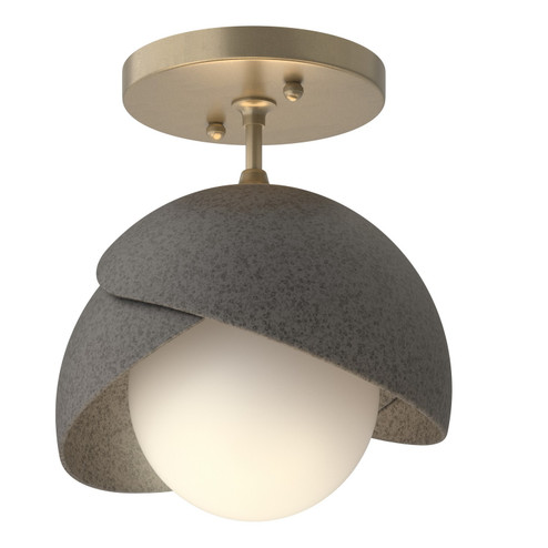 Brooklyn Brooklyn 1-Light Double Shade Semi-Flush in Soft Gold (39|121377-SKT-84-20-GG0711)