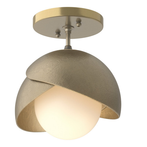Brooklyn Brooklyn 1-Light Double Shade Semi-Flush in Modern Brass (39|121377-SKT-86-84-GG0711)