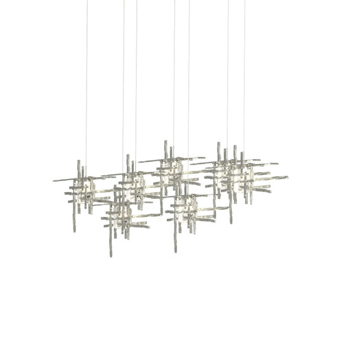 Tura Tura 7-Light Seeded Glass Pendant in Sterling (39|131095-SKT-LONG-85-II0728)