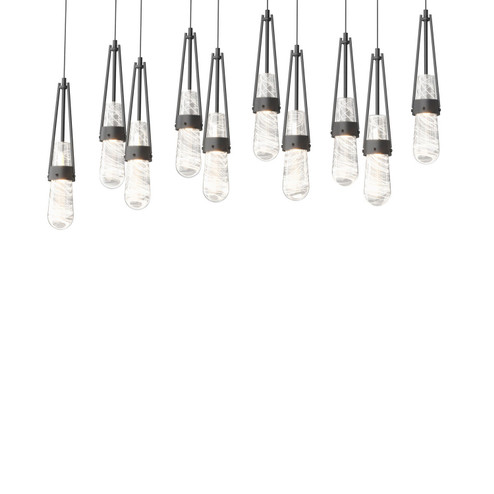 Link Link 10-Light Blown Glass Pendant in Black (39|131200-SKT-LONG-10-YJ0434)