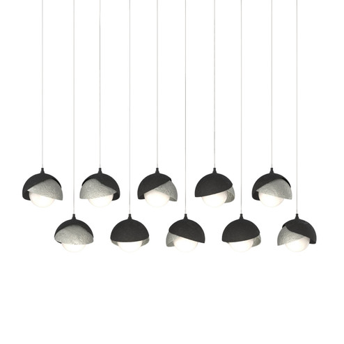 Brooklyn Brooklyn 10-Light Double Shade Pendant in Black (39|131205-SKT-LONG-10-85-GG0711)