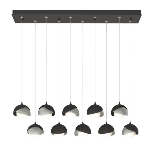 Brooklyn Brooklyn 10-Light Double Shade Pendant in Black (39|131205-SKT-STND-10-82-GG0711)