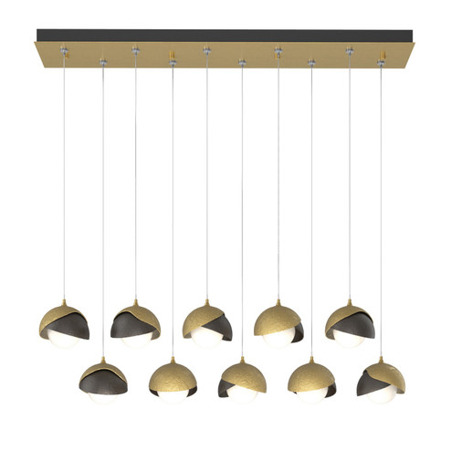 Brooklyn Brooklyn 10-Light Double Shade Pendant in Modern Brass (39|131205-SKT-STND-86-14-GG0711)
