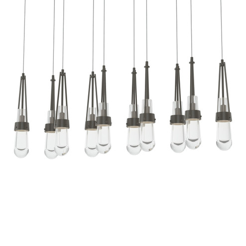 Link Link 10-Light Clear Glass Pendant in Dark Smoke (39|131207-SKT-LONG-07-ZM0434)
