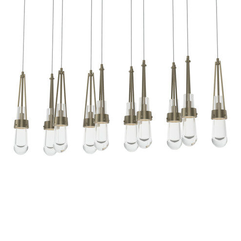 Link Link 10-Light Clear Glass Pendant in Soft Gold (39|131207-SKT-LONG-84-ZM0434)