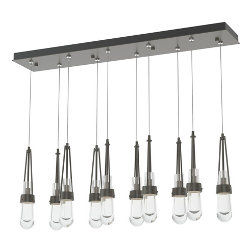 Link Link 10-Light Clear Glass Pendant in Dark Smoke (39|131207-SKT-STND-07-ZM0434)