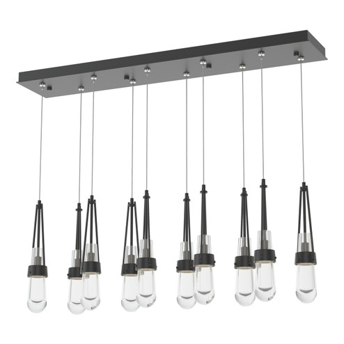 Link Link 10-Light Clear Glass Pendant in Black (39|131207-SKT-STND-10-ZM0434)