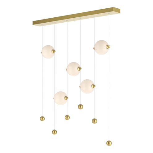 Abacus Abacus 5-Light LED Pendant in Modern Brass (39|139050-LED-STND-86-GG0668)