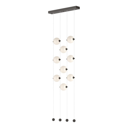 Abacus Abacus 9-Light Ceiling-to-Floor LED Pendant in Oil Rubbed Bronze (39|139057-LED-STND-14-GG0668)
