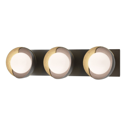 Brooklyn Brooklyn 3-Light Straight Double Shade Bath Sconce in Oil Rubbed Bronze (39|201378-SKT-14-86-GG0711)