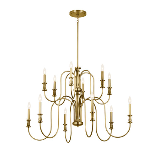 Karthe 12 Light Chandelier in Natural Brass (12|52472NBR)