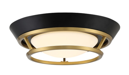Beam Me Up LED Flush Mount in Coal And Satin Brass (42|P5372-689-L)