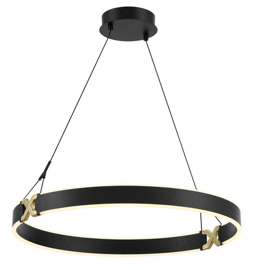 Recovery X LED Pendant in Coal And Satin Brass (42|P5405-689-L)