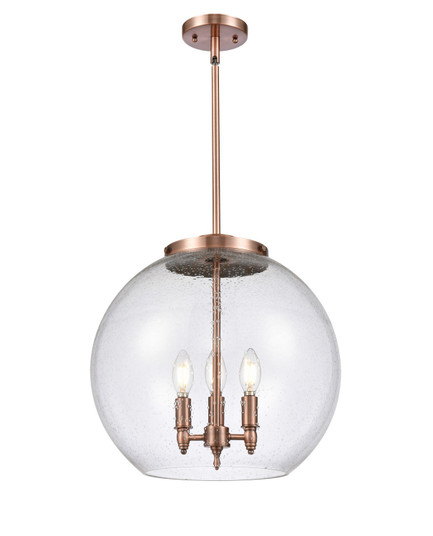 Ballston LED Pendant in Antique Copper (405|221-3S-AC-G124-16-LED)