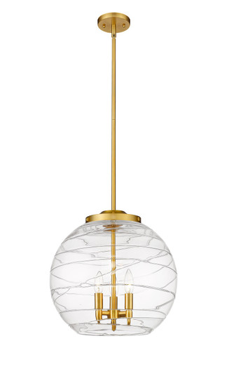 Ballston LED Pendant in Satin Gold (405|221-3S-SG-G1213-16-LED)