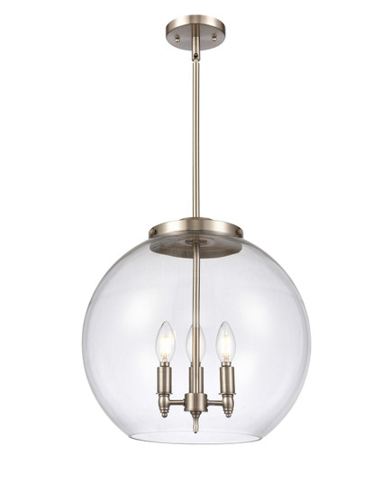 Essex LED Pendant in Brushed Satin Nickel (405|221-3S-SN-G122-16-LED)