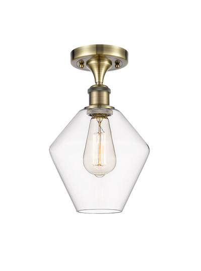 Ballston One Light Semi-Flush Mount in Antique Brass (405|516-1C-AB-G652-8)