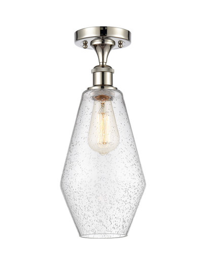 Ballston LED Semi-Flush Mount in Polished Nickel (405|516-1C-PN-G654-7-LED)