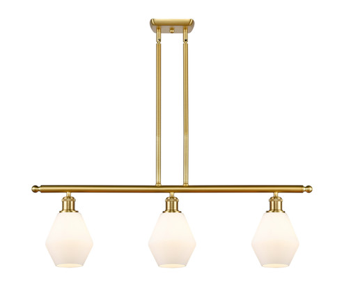 Ballston Three Light Island Pendant in Satin Gold (405|516-3I-SG-G651-6)