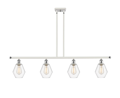 Ballston Four Light Island Pendant in White Polished Chrome (405|516-4I-WPC-G652-6)