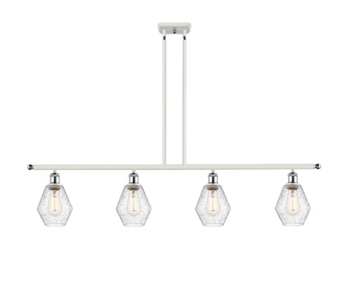 Ballston Four Light Island Pendant in White Polished Chrome (405|516-4I-WPC-G654-6)