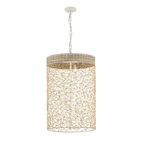 Cayman Six Light Foyer Pendant in Country White (137|362F06CW)