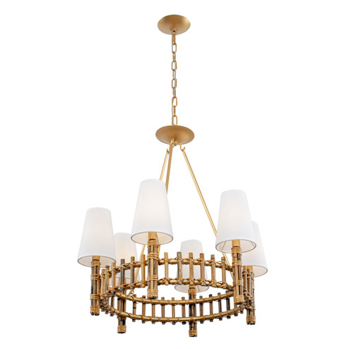 Nevis Six Light Chandelier in French Gold (137|360C06FG)