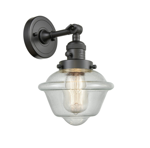 Franklin Restoration LED Wall Sconce in Oil Rubbed Bronze (405|203SW-OB-G534-LED) Franklin Restoration LED Wall Sconce in Oil Rubbed Bronze (405|203SW-OB-G534-LED)