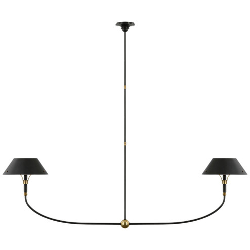 Turlington LED Linear Chandelier in Bronze and Hand-Rubbed Antique Brass (268|TOB 5728BZ/HAB-BZ)