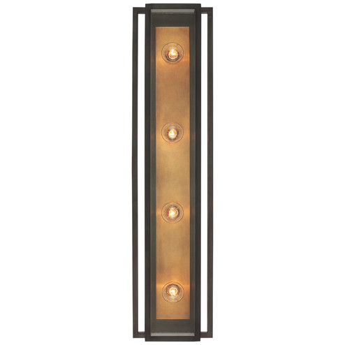 Halle LED Vanity in Bronze and Hand-Rubbed Antique Brass (268|S 2204BZ/HAB-CG)