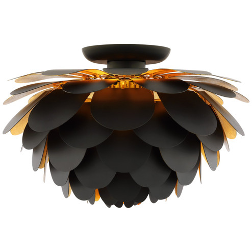 Cynara LED Flush Mount in Matte Black and Gild (268|CHC 4163MBK/G)