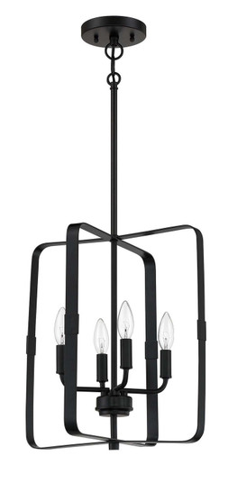 Stowe Four Light Foyer Pendant in Flat Black (46|56034-FB)