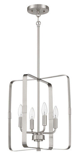 Stowe Four Light Foyer Pendant in Brushed Polished Nickel (46|56034-BNK)