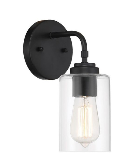 Stowe One Light Wall Sconce in Flat Black (46|56001-FB)