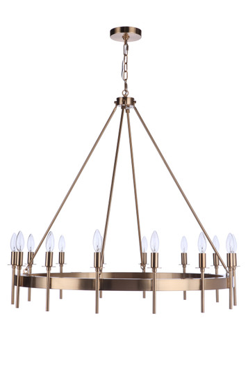 Larrson 14 Light Chandelier in Satin Brass (46|54314-SB)