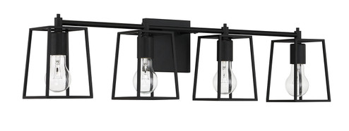 Dunn Four Light Vanity in Flat Black (46|12132FB4)
