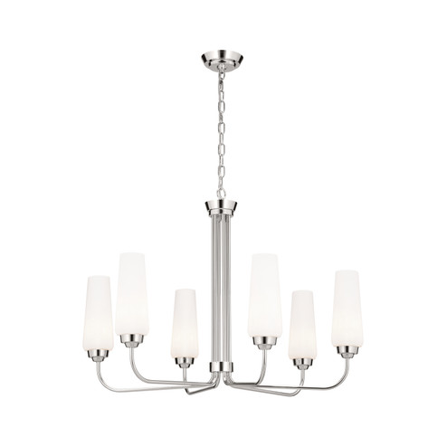 Truby Six Light Chandelier in Polished Nickel (12|52480PN)