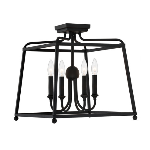Sylvan Four Light Ceiling Mount in Black Forged (60|2243-BF_NOSHADE)