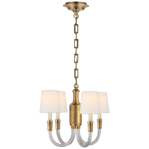 Vivian Four Light Chandelier in Crystal with Brass (268|TOB 5031HAB-L)