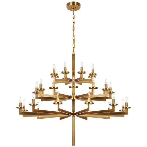 Liaison 32 Light Chandelier in Antique-Burnished Brass (268|KW 5202AB)