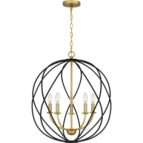 Bryn Five Light Pendant in Aged Brass (10|BYN2824AB)