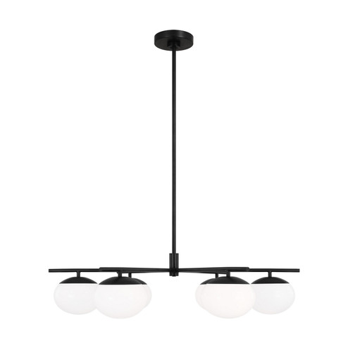Lune Six Light Chandelier in Aged Iron (454|EC1246AI)