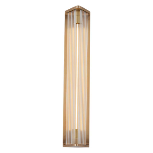 Sabre LED Vanity in Ribbed Glass/Vintage Brass (452|WV339123VBCR)