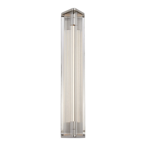 Sabre LED Vanity in Polished Nickel/Ribbed Glass (452|WV339123PNCR)