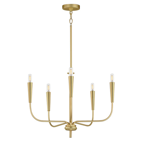 Vela Five Light Chandelier in Satin Brass (16|24815SBR)