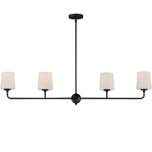 Bristol Four Light Linear Chandelier in Anthracite (16|12097SWAR)